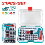 Tournevis à cliquet + coffret de 31 embouts magnétiques CR-V TOTAL – Image 2